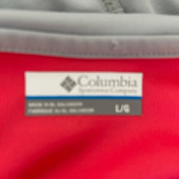 Columbia Pink & Gray Long Sleeve Hooded Shirt, Large - Picture 6 of 8